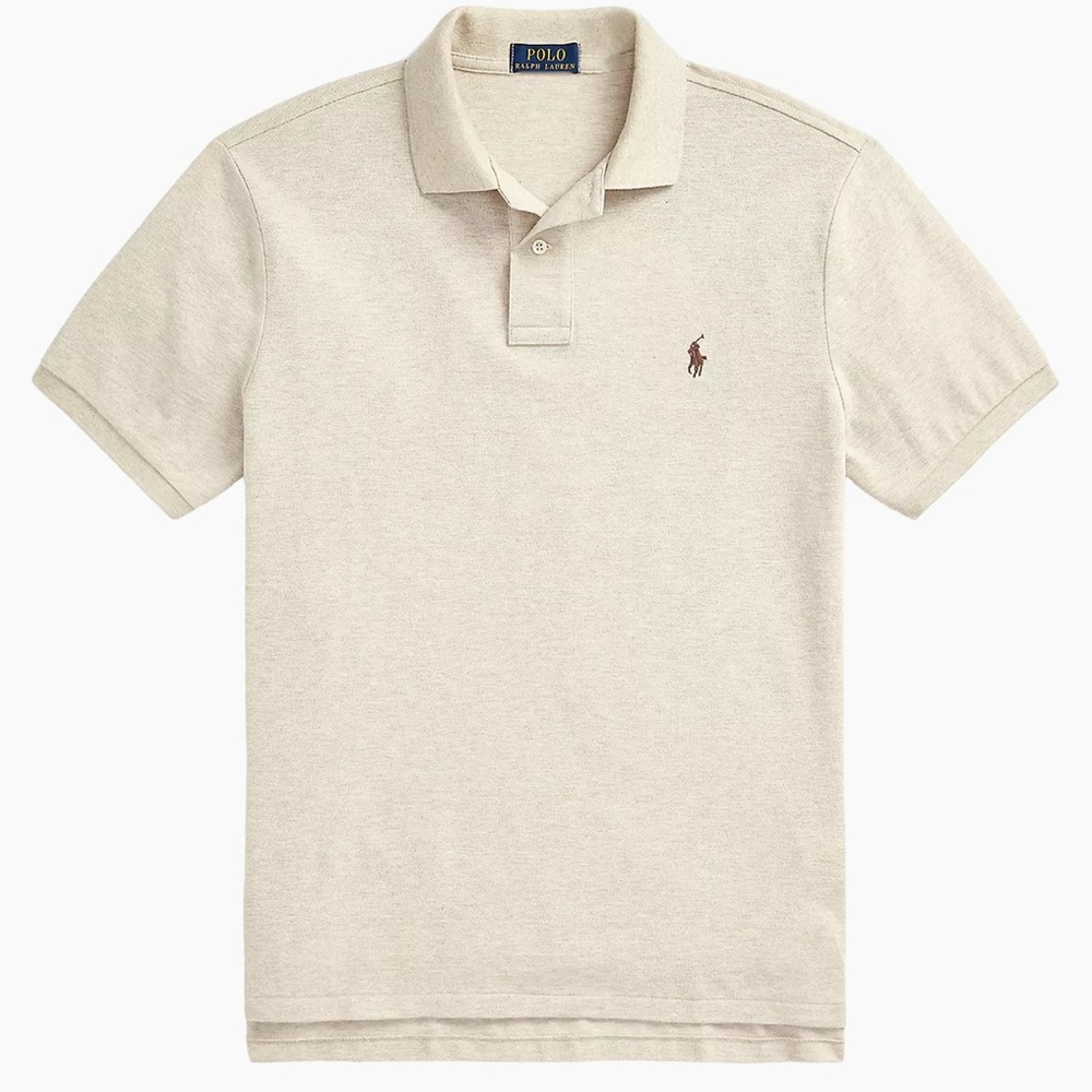 Polo Ralph Lauren Basic Custom Slim-Fit Mesh Polo Shirt - Size L